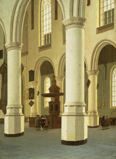 Interno della Oude Kerk a Delft da Hendrik Cornelisz. van Vliet